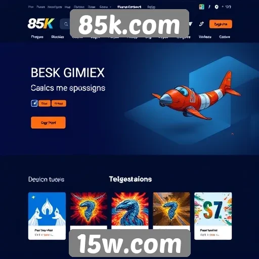 Interface do usuário do 85k.com é intuitiva